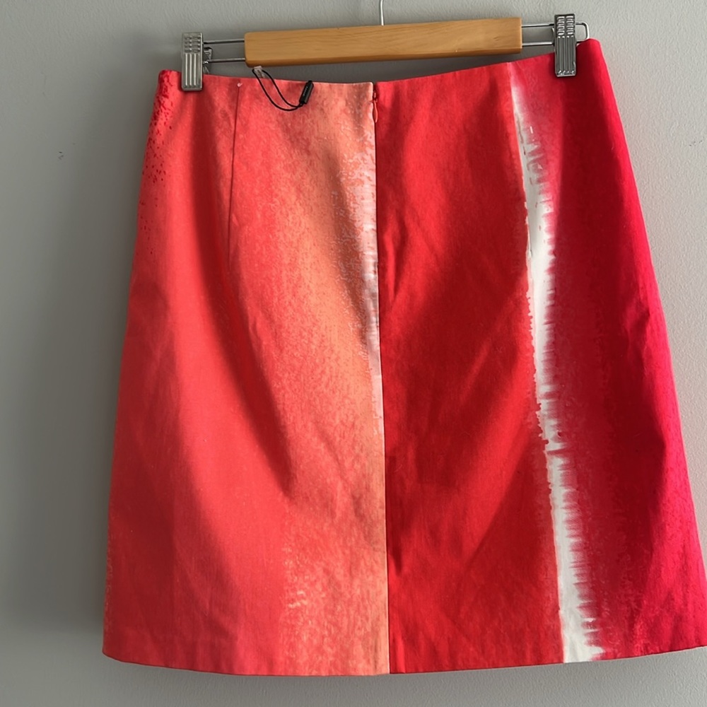 NWT Tahari Behnaz Skirt Teaberry Peach Freeze Orange $248 - Size 4 - Picture 5 of 9